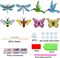 8 Pcs Butterfly Diamond Painting Kits for Adults Hummingbird Small Diamond Art Kits for Garden Decor Butterfly Bee Diamond Painting Garden Stakes Kits Crafts for Adults
